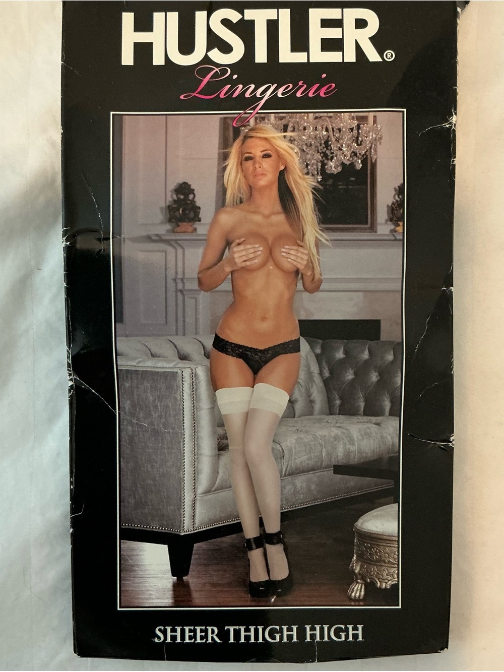 Hustler Hollywood Sheer Thigh High Stockings in White
